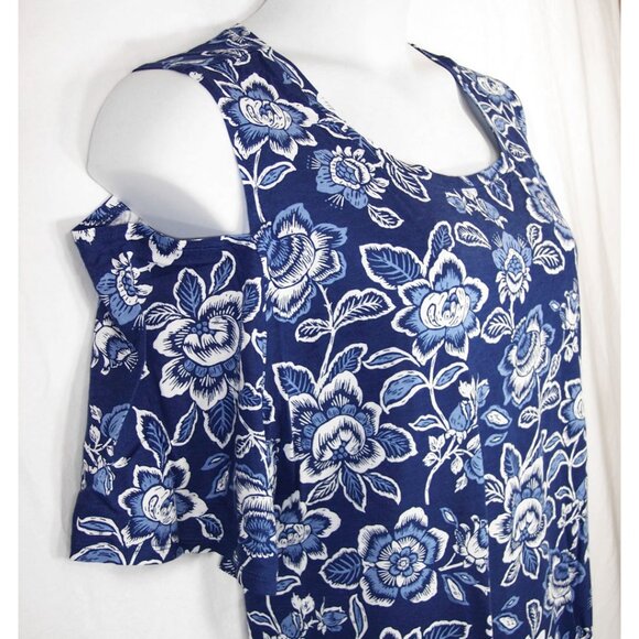 NEW Woman Within 4X 34/36 Floral Short Sleeve Cold Shoulder Plus Size Top Blouse - Picture 5 of 11